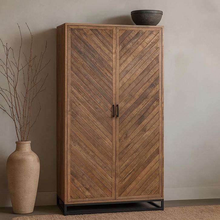 Mangohouten Kast Sabia 100 cm, Huis en Inrichting, Kasten | Overige, Nieuw, Verzenden