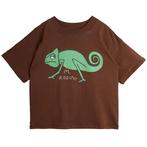 Tshirt Bruin/Groen met Hagedisprint  Mini Rodini Maat 140, Nieuw, Ophalen of Verzenden, Shirt of Longsleeve