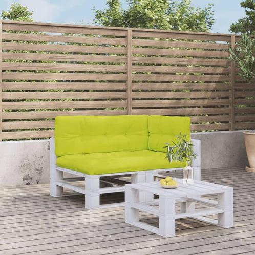 vidaXL Palletkussens 3 st stof heldergroen, Huis en Inrichting, Woonaccessoires | Kussens, Groen, Nieuw, Verzenden