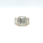 Ring - 14 karaat Geel goud - 7.35ct. tw. Diamant (Lab-grown), Sieraden, Tassen en Uiterlijk, Ringen, Nieuw