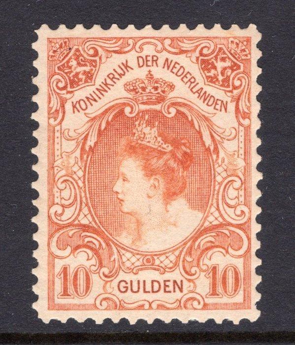 Nederland 1905 - Queen Wilhelmina - 10 gulden - NVPH 80, Postzegels en Munten, Postzegels | Nederland