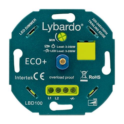 LED dimmer universeel inbouw Lybardo 0-175W Fase afsnijding, Doe-het-zelf en Verbouw, Elektra en Kabels, Overige typen, Nieuw