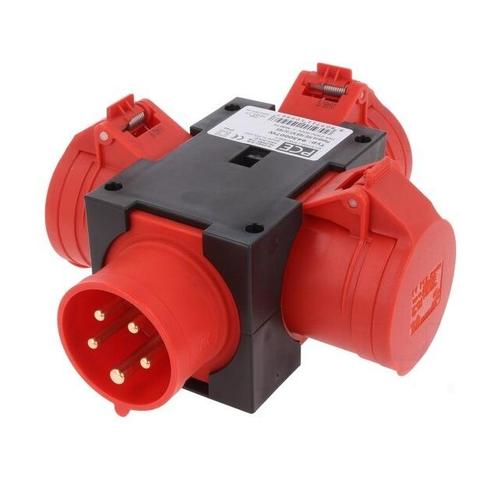 400V Splitter - IP44 - 16A - 3 voudig, Doe-het-zelf en Verbouw, Elektra en Kabels, Overige typen, Nieuw, Ophalen of Verzenden