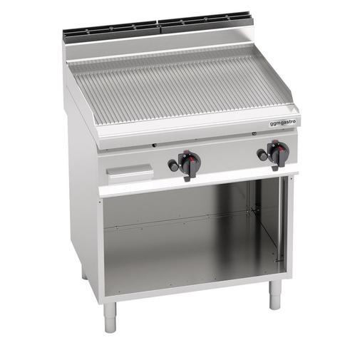 GGM Gastro | Gas grillplaat - 13,8 kW - Gegroefd | GGB879MG, Witgoed en Apparatuur, Grillplaten, Nieuw, Verzenden