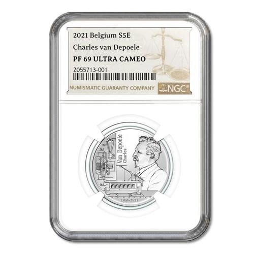 5 euromunt België 2021 ‘175 jaar Charles Van Depoele’, Postzegels en Munten, Munten | België, Verzenden