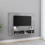 vidaXL Tv-wandmeubel 120x23,5x90 cm bewerkt hout betongrijs, 100 tot 150 cm, Verzenden, Nieuw, Minder dan 25 cm