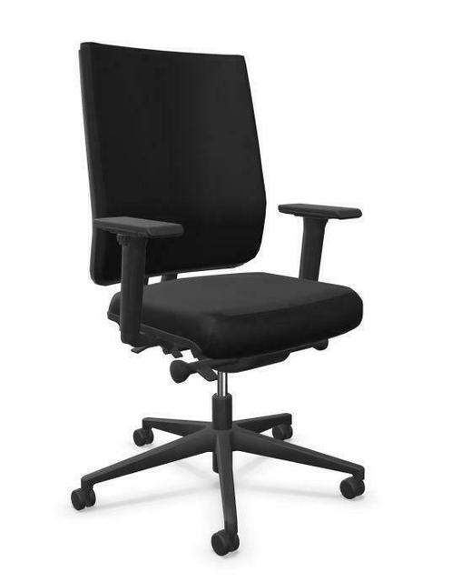 Viasit F1 bureaustoel dichte rug Zwart gestoffeeerd, Zakelijke goederen, Kantoor en Winkelinrichting | Kantoormeubilair en Inrichting