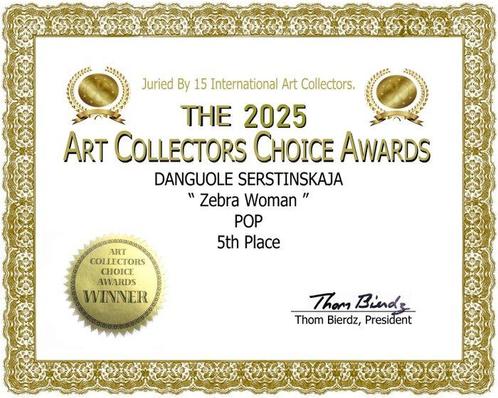 Danguole Serstinskaja - Zebra Woman, Antiek en Kunst, Kunst | Schilderijen | Modern