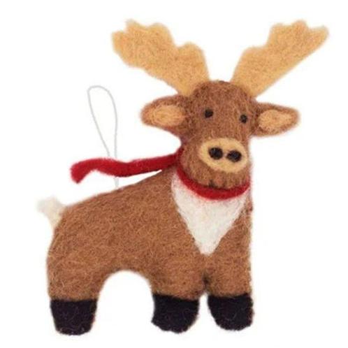 Vilten hanger rendier kerst - 7x8cm NIEUW, Kinderen en Baby's, Kinderkamer | Inrichting en Decoratie, Nieuw, Ophalen of Verzenden