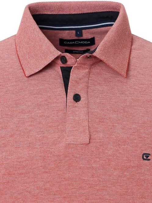 Casa Moda Polo Shirt Comfort Fit Effen Stretch 004470-486, Kleding | Heren, Polo's, Oranje, Nieuw, Verzenden