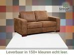 Leren bank Enjoy - 2 zits, 150 tot 200 cm, Nieuw, Ophalen of Verzenden, Rechte bank