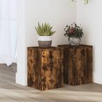 vidaXL Plantenstandaards 2 st 20x20x30 cm bewerkt hout, Verzenden, Nieuw