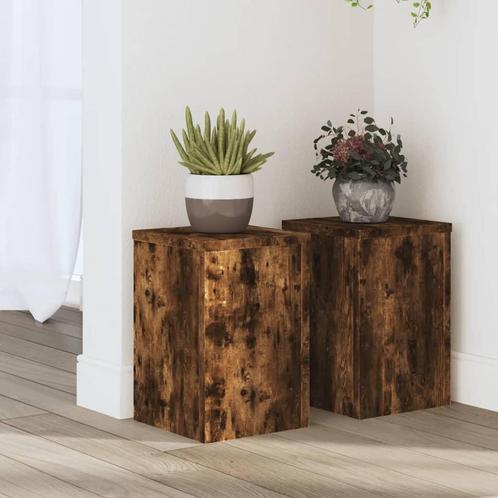 vidaXL Plantenstandaards 2 st 20x20x30 cm bewerkt hout, Tuin en Terras, Overige Tuin en Terras, Nieuw, Verzenden