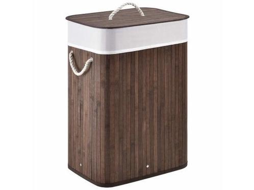 Veiling - Bamboe Wasmand Curly - 72 L - Bruin - Uitneembare, Huis en Inrichting, Overige Huis en Inrichting
