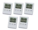 Set van 5 digitale timers, alarmklokken, wit, Ophalen of Verzenden, Nieuw