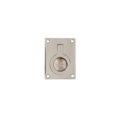 Intersteel Luikring rechthoekig 41x31mm - nikkel glans, Doe-het-zelf en Verbouw, Hang- en Sluitwerk, Nieuw, Verzenden