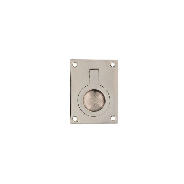 Intersteel Luikring rechthoekig 41x31mm - nikkel glans, Doe-het-zelf en Verbouw, Hang- en Sluitwerk, Nieuw, Verzenden