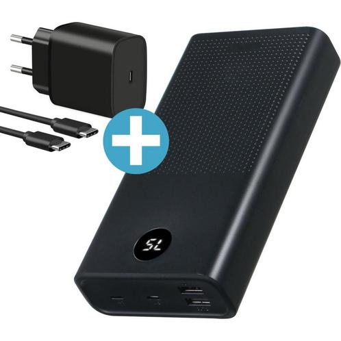 30000 mAh Powerbank + Snellader met USB-C Oplader Kabel, Telecommunicatie, Powerbanks, Ophalen of Verzenden