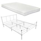 Metalen bedframe Hercules met matras 120x200 cm wit, Nieuw, Verzenden