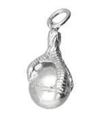 Zilveren Klauw met kaatsbal groot ketting hanger, Verzenden, Nieuw
