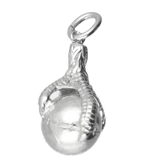Zilveren Klauw met kaatsbal groot ketting hanger, Sieraden, Tassen en Uiterlijk, Kettinghangers, Verzenden
