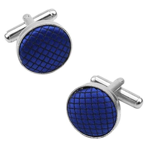 Fako Bijoux® - Manchetknopen - Staal & Ruit - Ø 16mm - Royal, Sieraden, Tassen en Uiterlijk, Manchetknopen, Verzenden