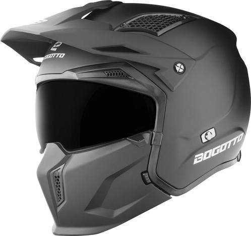 Bogotto Radic 22.06 Mat Zwart Motorhelm, Motoren, Kleding | Motorhelmen, Jethelm, Heren, XXL, Nieuw met kaartje, Overige merken