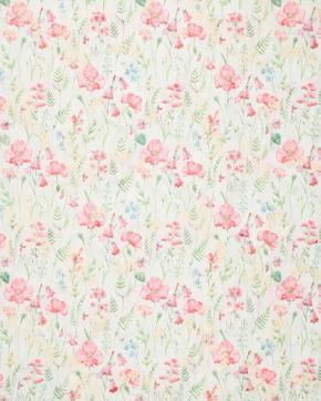 Broderie Katoen/Polyester Bloemen Roze, Hobby en Vrije tijd, Stoffen en Lappen, Roze, Nieuw