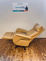 Meubelzorg relax en sta op stoel in crème leder met ACCU, Huis en Inrichting, Fauteuils, Moderne sta op en relax stoel, Minder dan 75 cm