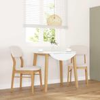 vidaXL Eetkamerstoelen met kussens 2 st massief hout naturel, Huis en Inrichting, Stoelen, Verzenden, Nieuw, Bruin