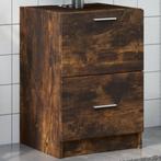 vidaXL Wastafelkast 40x37x59 cm bewerkt hout gerookt, Verzenden, Nieuw, Minder dan 100 cm