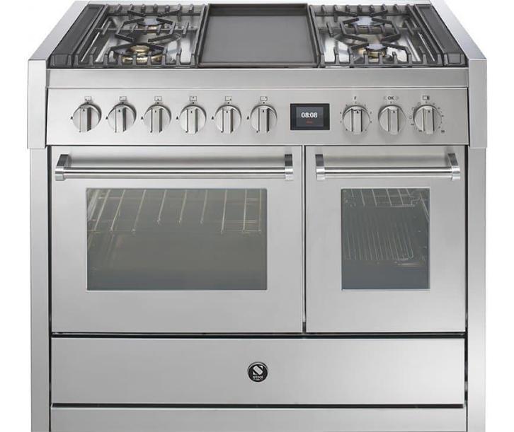 €7717 Steel GQ10SF-4T gas fornuis met 4 branders + bakplaat, Witgoed en Apparatuur, Fornuizen, Ophalen of Verzenden