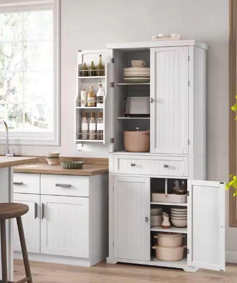 Witte Keukenkast 182cm met Lade, Deurvakken en Planken, Huis en Inrichting, Keuken | Keukenelementen, Nieuw, Verzenden