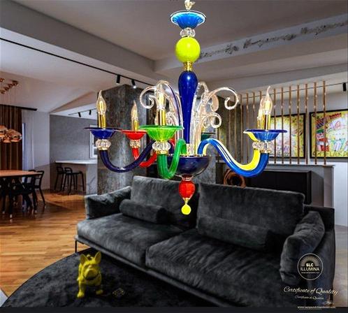 SLC Illumina - MG - Kroonluchter - Kristal - Kolors 6L, Antiek en Kunst, Kunst | Designobjecten