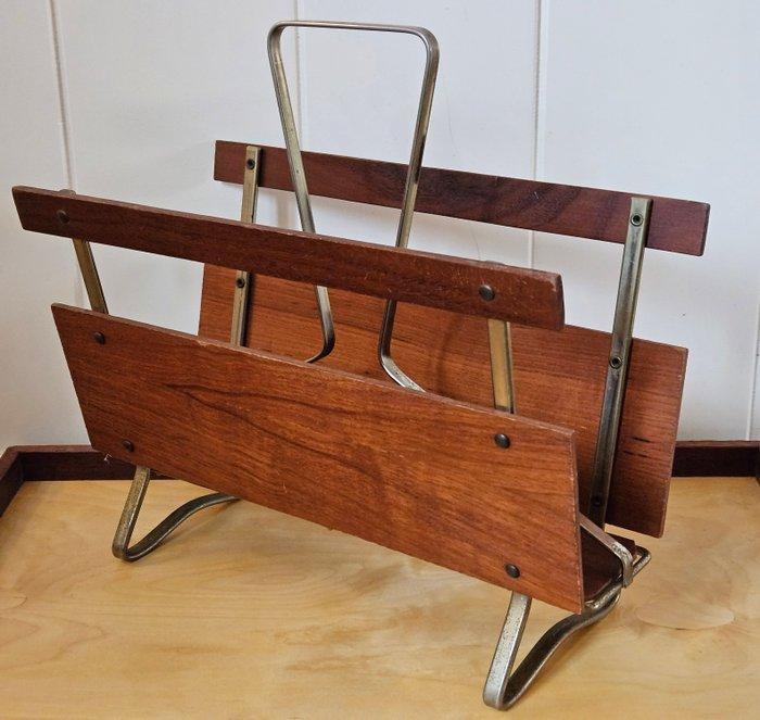 Tijdschriftenhouder - Teak, IJzer, Antiek en Kunst, Curiosa en Brocante