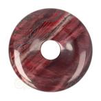 Rode Tijgeroog Donut Nr 12 - Ø 4 cm, Sieraden, Tassen en Uiterlijk, Edelstenen, Verzenden, Nieuw