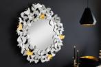 Decoratieve wandspiegel GINKGO LEAFS XL 90cm goud zilver, Huis en Inrichting, Ophalen of Verzenden, Nieuw