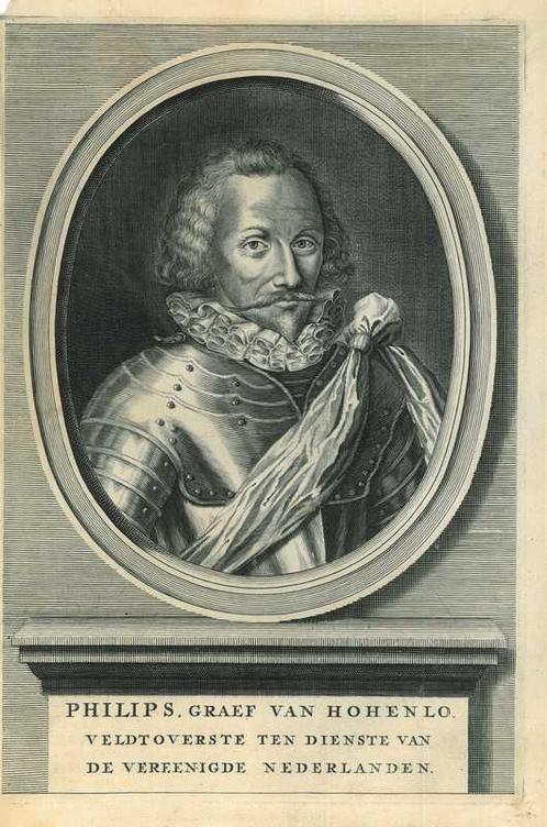 Portrait of Philip of Hohenlohe-Neuenstein, Antiek en Kunst, Kunst | Etsen en Gravures