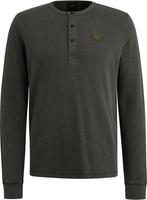 PME Legend Longsleeve T-Shirt Buttons Beluga maat XXL Heren, Kleding | Heren, T-shirts, Verzenden, Nieuw, Overige maten, PME Legend