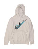 NIKE Mens Graphic Hoodie Jumper Medium Off White Cotton, Kleding | Heren, Truien en Vesten, Verzenden, Nieuw