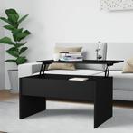 vidaXL Salontafel 80x50,5x41,5 cm bewerkt hout zwart, 50 tot 100 cm, Verzenden, Nieuw, 50 tot 100 cm