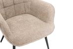 Moderne fauteuil SCANDINAVIA champagne grijs Boucle met, Huis en Inrichting, Fauteuils, Ophalen of Verzenden, Nieuw