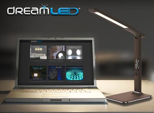 Dreamled LED Bureaulamp - Dimbaar - Bruin/Zwart Lederen Look, Diversen, Bureau-accessoires, Nieuw, Verzenden