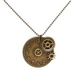 Steampunk Ketting Goud, Verzenden, Nieuw