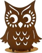 Trendy Roestdesign Uil Windlicht – 24 cm, Tuin en Terras, Verzenden, Nieuw