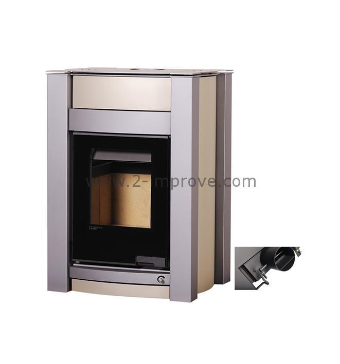 Aquaflame Vario Kalmar cv-houtkachel Gebroken wit metallic, Doe-het-zelf en Verbouw, Geisers en Boilers, Verzenden