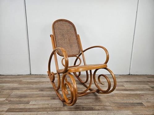 Schommelstoel - Weense afscheidingsschommel van beukenhout, Antiek en Kunst, Kunst | Designobjecten