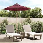 vidaXL Parasol met houten paal 196x231 cm bordeauxrood, Verzenden, Nieuw, 1 tot 2 meter