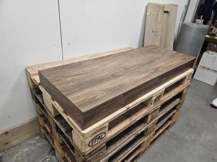 Wastafelblad 120 x 46 x 10 cm notenhout / walnoot, Doe-het-zelf en Verbouw, Sanitair, Bad, Nieuw, Ophalen of Verzenden