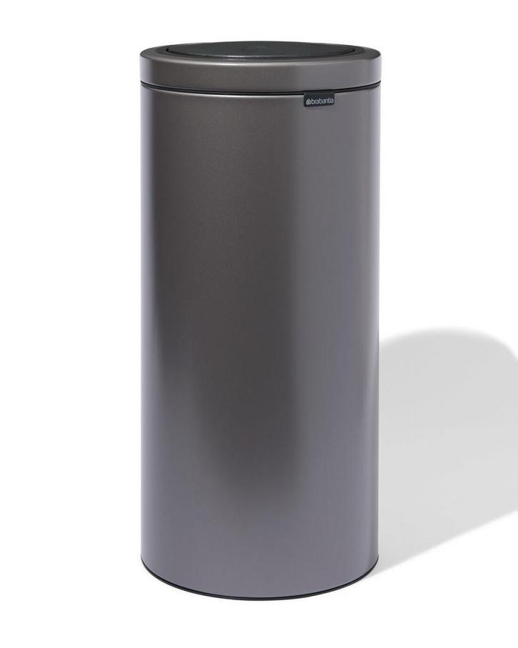 HEMA Brabantia Touch Bin Flat Top prullenbak 30L Platinum -, Huis en Inrichting, Woonaccessoires | Prullenbakken, Nieuw, Verzenden